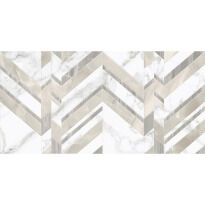 Плитка Golden Tile Marmo Bianco MARMO BIANCO Chevron білий G70151 білий,бежево-білий - Фото 1
