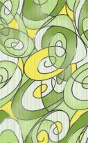 Плитка Golden Tile Рио РІО ЗЕЛЕНИЙ декор К24321 зелений,сірий,жовтий