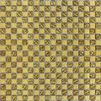 Мозаика Grand Kerama 443 шахматка рельефное золото-золотой песок золотой
