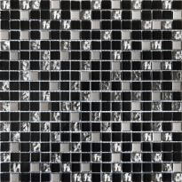 Мозаїка Grand Kerama 912 Мозаїка (мікс) чорний-платина рифлена-платина чорний,платиновий