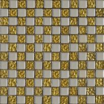 Мозаїка Grand Kerama 945 Мозаїка Мікс шахматка платина - золото рельєф платиновий,золотий