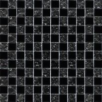Мозаика Grand Kerama 2119 Шахматка черный-черный колотый черный
