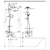 Душевая система Hansgrohe Crometta 27320000 Showerpipe хром - Фото 2