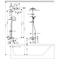 Душова система Hansgrohe Crometta 27298000 Showerpipe хром - Фото 2