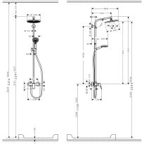 Душова система Hansgrohe Crometta 27269000 1jet Showerpipe хром - Фото 2