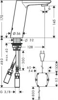 Змішувач до раковини Hansgrohe Metris S 31103000 хром - Фото 2
