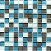 Мозаїка Керамика Полесье CRYSTAL AQUA GREY+ мозаіка блакитний,сірий