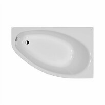 Акрилова ванна Kolo Elipso XWA0660000 ELIPSO Ванна асиметрична 160x100 см, злив зліва, в комплекті з ніжками, біла білий