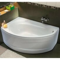 Акрилова ванна Kolo Supero 5534000 SUPERO Ванна асиметрична 145x85 см, злив справа, колір білий, в комплекті з ніжками SN14 білий - Фото 4