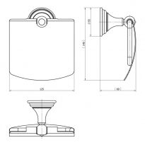 Держатель туалетной бумаги Langberger Classic 2122241A CLASSIC Бумагодержатель с крышкой, хром, Swarovski хром