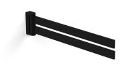 Тримач рушників / Кільце Langberger Slim 2138008E-BP SLIM black Тримач для рушника поворотний 43 см, чорний матовий чорний - Фото 1