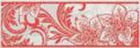 Плитка Lasselsberger-Rako Azur АЗУР 1501-0052 черв. квіти (ЛБ) фриз червоний