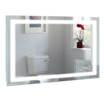 Зеркало для ванной Liberta BOCA с подсветкой, линза с подсветкой, 1300х700 хром