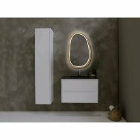 Дзеркало для ванної Luxury Wood Dali Dali дзеркало асиметричне 550*850мм, LED, сенсор, (аура,фронт,сендим), дуб натуральний коричневий,дуб - Фото 2