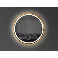 Зеркало для ванной Luxury Wood Perfection Slim Perfection Slim Зеркало с подсветкой LED дуб натуральный 750мм (аурная, фронтальная, сенсорная) коричневый,дуб - Фото 1