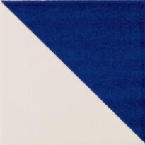 Керамограніт Marca Corona Maiolica E844 MAI. TRIANGOLO білий,синій - Фото 1