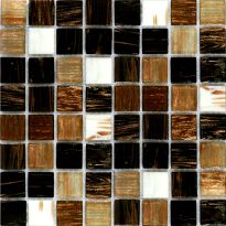 Мозаїка Mozaico de Lux R-MOS R-MOS 20G8810525154501112 BROWN SUNSET білий,бежевий,коричневий