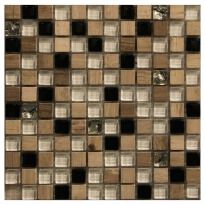 Мозаїка Mozaico de Lux S-MOS S-MOS HS0441 (15x15) коричневий,сірий,чорний