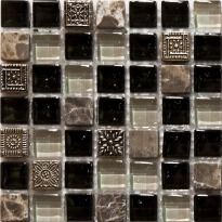 Мозаїка Mozaico de Lux S-MOS S-MOS HS0996 сірий,чорний