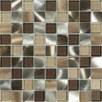 Мозаика Mozaico de Lux V-MOS V-MOS W-7657 305х305х8 бежевый,коричневый,серый