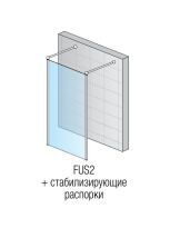Душова кабіна San Swiss Fun FUS214005007 фіксована стінка окрема паралельно стіні 140 см хром - Фото 2