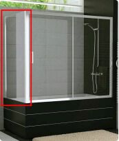 Шторка на ванну San Swiss Top-Line TOPV07505007 бічна стінка для шторки на ванну хром