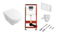 Унітаз Villeroy&Boch O. Novo Унитаз підвісний Villeroy&Boch DirectFlush та інсталяція TECEbase kit білий
