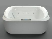 Гідромасажна ванна WGT Oriental Express Easy + Hydro&Aero 200х180 см з фурнітурою золотого кольору білий,червоний,золотий - Фото 1