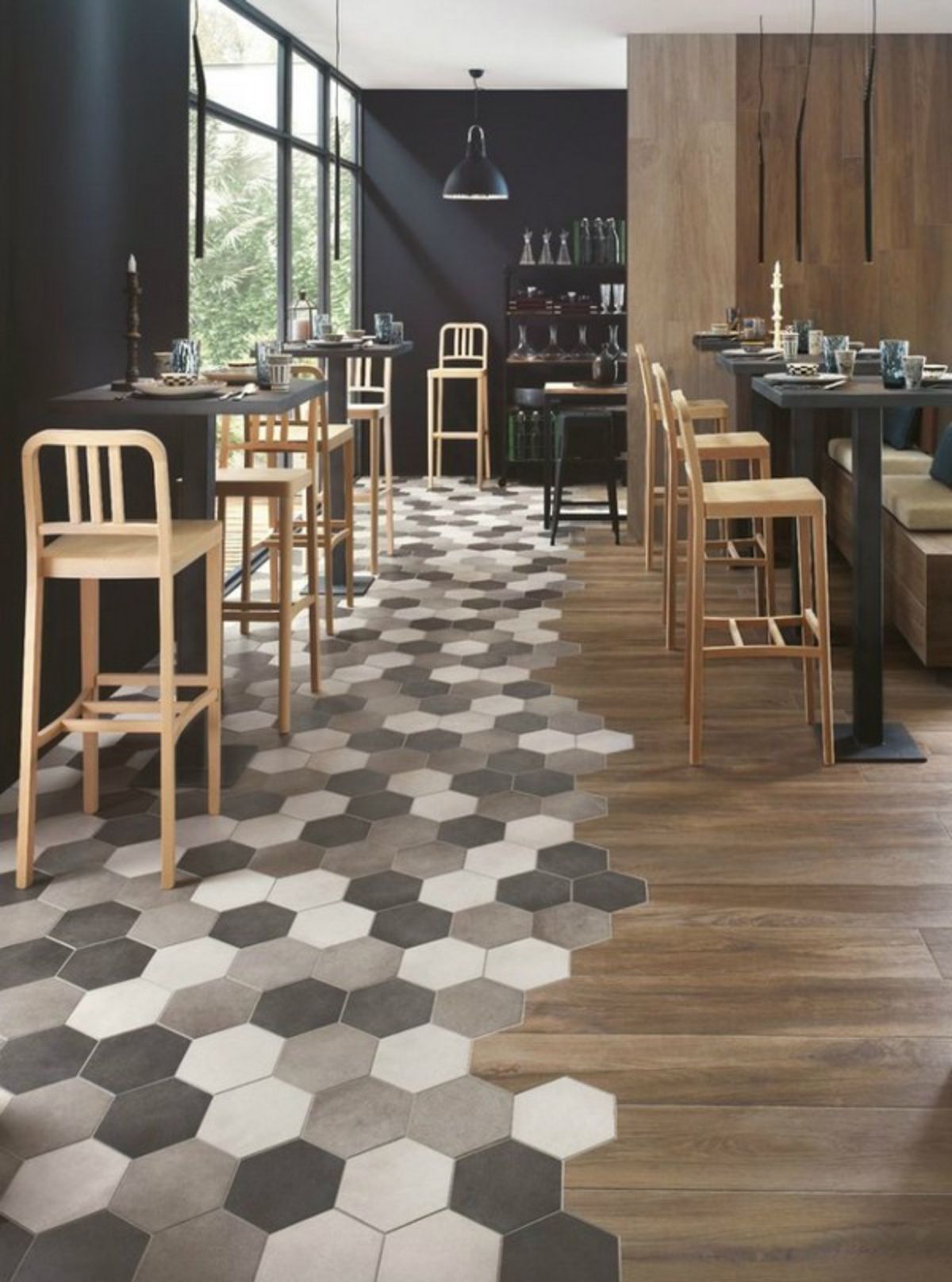Керамогранітна плитка шестикутної форми для підлоги в кухні