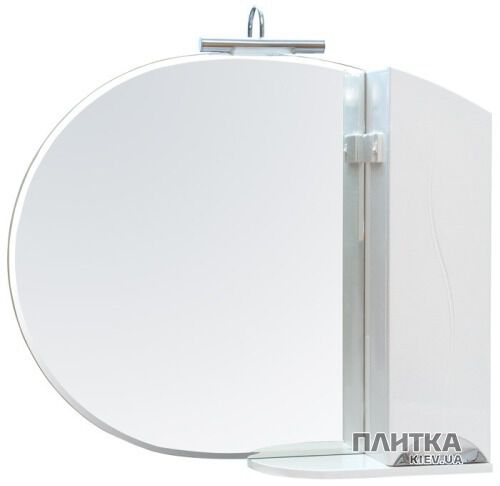 Дзеркало для ванної Аква Родос Глория 98х87 см з шафкою праворуч білий - Фото 1