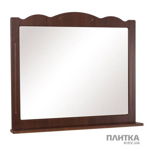 Зеркало для ванной Аква Родос Классик Зеркало 100см с подсветкой и полкой («Итальянский орех») коричневый - Фото 1
