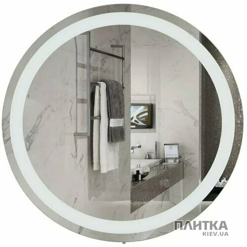 Зеркало для ванной Аква Родос Омега 10443 Зеркало "Омега" R-line D-80, с подсветкой КРУГЛОЕ серебро - Фото 1