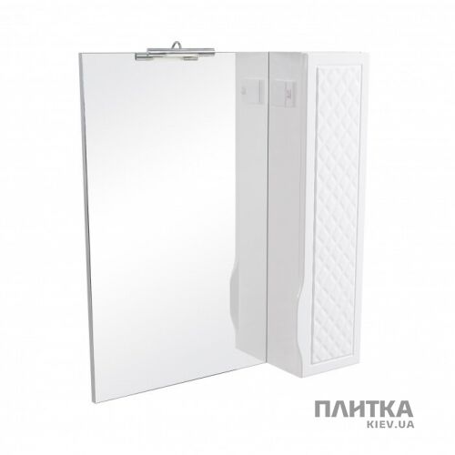 Дзеркало для ванної Аква Родос Родорс 65х80 см з шафкою праворуч білий - Фото 1