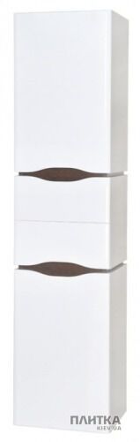 Пенал Аква Родос Венеція 40х165 см з кошиком для білизни, венге білий,венге - Фото 1