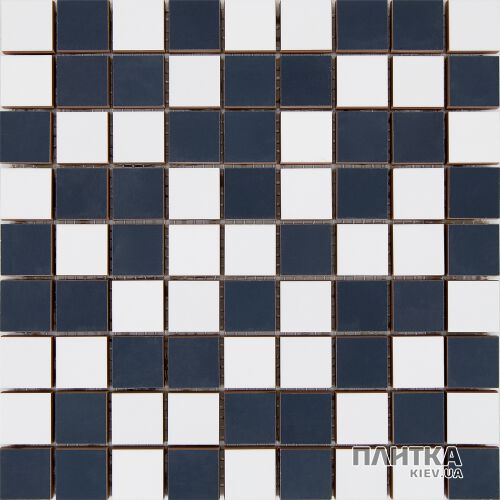 Мозаика Almera Ceramica Fino MIX MOS FINO BLANCO/MARENGO белый,темный,синий - Фото 1