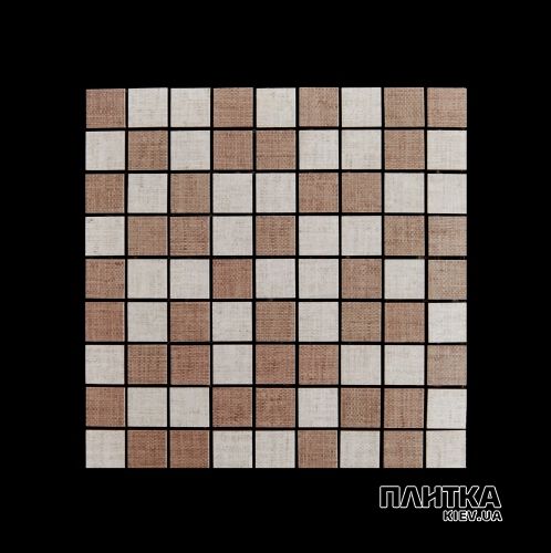 Мозаїка Almera Ceramica Lino MOSAIC LINO (25x25) коричневий,сірий - Фото 1
