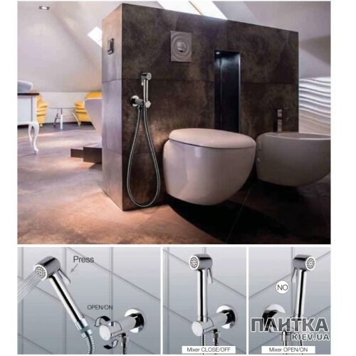 Гігієнічний душ Bossini Paloma E37015 073 PALOMA Гігієнічний душ, чорний матовий чорний - Фото 3