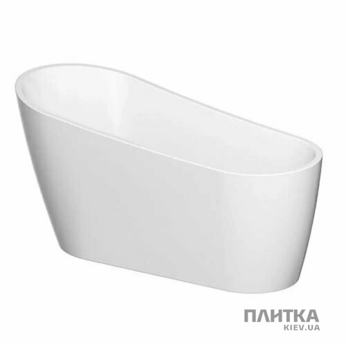 Акриловая ванна Cersanit Zen Ванна акриловая отдельностоящая овальная ZEN 167х72, с сифоном и хромированным донным клапаном click-clack, белый глянец белый - Фото 1