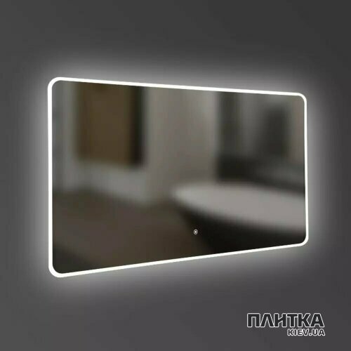 Зеркало для ванной Devit Acqua 5257101 ACQUA Зеркало 1000х700 закругленное, с тачсенсором и LED подсветкой серебро - Фото 2