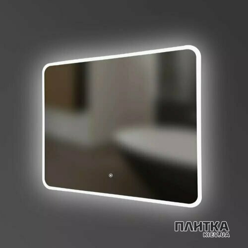 Зеркало для ванной Devit Acqua 5257281 ACQUA Зеркало 800х600 закругленное, с тачсенсором и LED подсветкой серебро - Фото 2