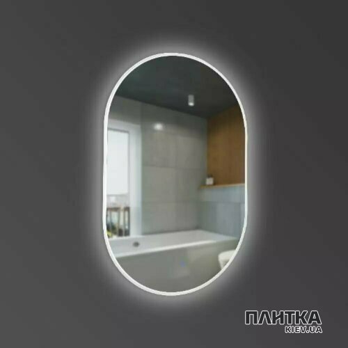 Зеркало для ванной Devit Do It 5446595 DO IT Зеркало 950х650 овальное, с тачсенсором и LED подсветкой серебро - Фото 1