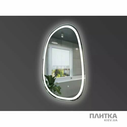 Зеркало для ванной Devit Style 5415080 Style Асимметричное зеркало 800х500 с LED подсветкой и тачсенсором белый,зеркало - Фото 2