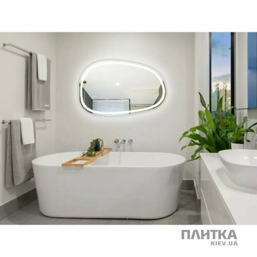 Зеркало для ванной Devit Style 5415080 Style Асимметричное зеркало 800х500 с LED подсветкой и тачсенсором белый,зеркало - Фото 6