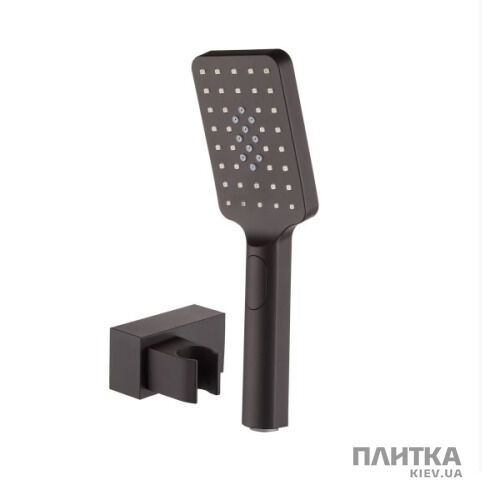 Ручной душ Devit UP Лейка с держателем, черный матовый 850140B UP черный - Фото 1