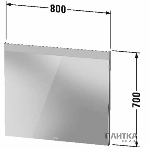 Зеркало для ванной Duravit Light LM7836000000000 Зеркало с подсветкой 800x700x35 серебро - Фото 3
