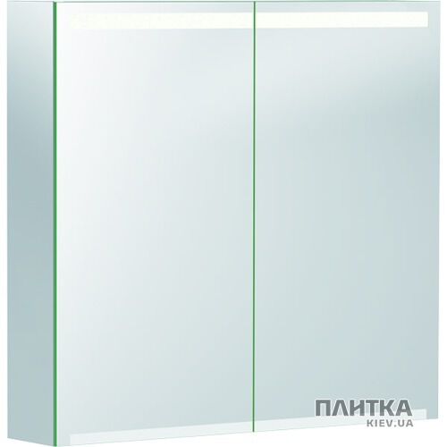 Зеркальный шкаф Geberit Option 500.205.00.1 Option Зеркальный шкафчик 75 см, с подсветкой, с 2 дверцами: корпус зеркальный, дверцы зеркальные снаружи и внутри зеркало - Фото 1