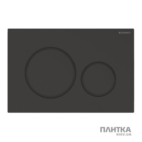 Кнопка для смыва Geberit Sigma 115.882.16.1 Sigma20 Клавиша смыва, двойной смыв, легко чистящееся покрытие, черный мат черный - Фото 1