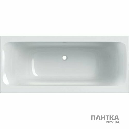 Акрилова ванна Geberit Tawa 554.123.01.1 TAWA Ванна прямокутна Duo 170 х 75 см, slim rim, центральний злив білий - Фото 1
