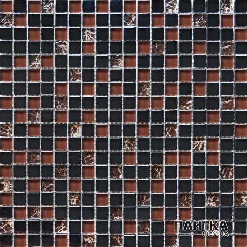 Мозаика Grand Kerama 2076 микс черный камень коричневый,черный