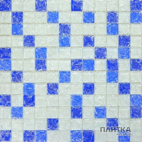 Мозаика Grand Kerama 803 Микс белый голубой синий колотый белый,голубой,синий